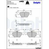 Bromsbelägg bak DELPHI - LP3268