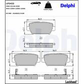 Bromsbelägg bak DELPHI - LP3433