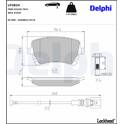 Bromsbelägg bak DELPHI - LP3824
