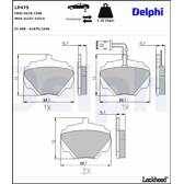 Bromsbelägg bak DELPHI - LP475