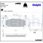 Bromsbelägg bak DELPHI - LP802