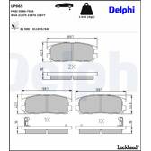 Bromsbelägg bak DELPHI - LP965