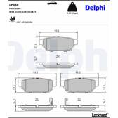 Bromsbelägg bak DELPHI - LP968