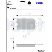 Bromsbelägg fram DELPHI - LP100