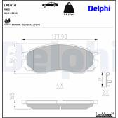 Bromsbelägg fram DELPHI - LP1010
