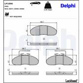 Bromsbelägg fram DELPHI - LP1096