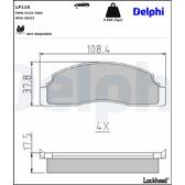 Bromsbelägg fram DELPHI - LP110
