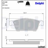 Bromsbelägg fram DELPHI - LP1100