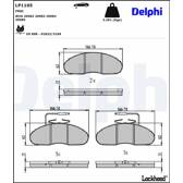 Bromsbelägg fram DELPHI - LP1105