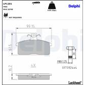 Bromsbelägg fram DELPHI - LP1201