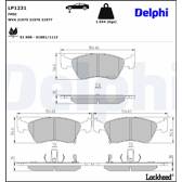 Bromsbelägg fram DELPHI - LP1231