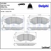 Bromsbelägg fram DELPHI - LP1304