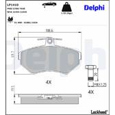 Bromsbelägg fram DELPHI - LP1410