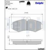 Bromsbelägg fram DELPHI - LP1425