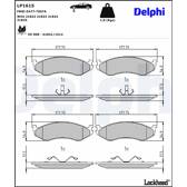 Bromsbelägg fram DELPHI - LP1615