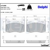 Bromsbelägg fram DELPHI - LP1688