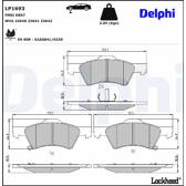 Bromsbelägg fram DELPHI - LP1693