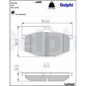 Bromsbelägg fram DELPHI - LP170