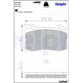 Bromsbelägg fram DELPHI - LP1700