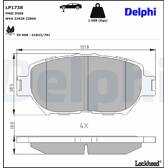Bromsbelägg fram DELPHI - LP1738