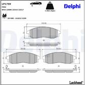 Bromsbelägg fram DELPHI - LP1759