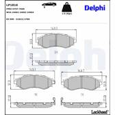 Bromsbelägg fram DELPHI - LP1816