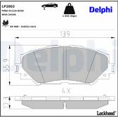 Bromsbelägg fram DELPHI - LP2002