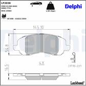 Bromsbelägg fram DELPHI - LP2038