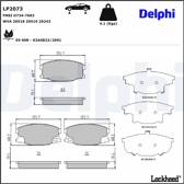 Bromsbelägg fram DELPHI - LP2073