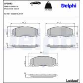 Bromsbelägg fram DELPHI - LP2082