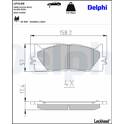 Bromsbelägg fram DELPHI - LP2169