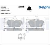 Bromsbelägg fram DELPHI - LP2186