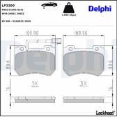 Bromsbelägg fram DELPHI - LP2200
