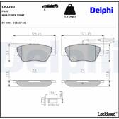 Bromsbelägg fram DELPHI - LP2230