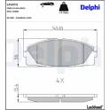 Bromsbelägg fram DELPHI - LP2473