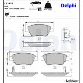 Bromsbelägg fram DELPHI - LP2478