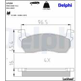 Bromsbelägg fram DELPHI - LP259