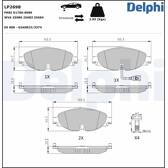 Bromsbelägg fram DELPHI - LP2698