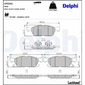 Bromsbelägg fram DELPHI - LP3241