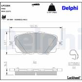 Bromsbelägg fram DELPHI - LP3284