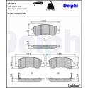 Bromsbelägg fram DELPHI - LP3571