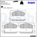 Bromsbelägg fram DELPHI - LP3578