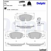 Bromsbelägg fram DELPHI - LP3584