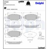 Bromsbelägg fram DELPHI - LP3609