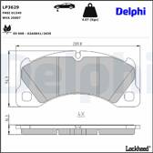 Bromsbelägg fram DELPHI - LP3629