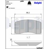 Bromsbelägg fram DELPHI - LP39