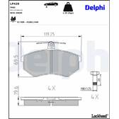 Bromsbelägg fram DELPHI - LP429