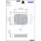 Bromsbelägg fram DELPHI - LP45