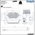 Bromsbelägg fram DELPHI - LP5043EV