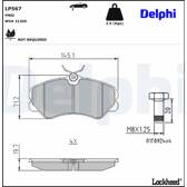 Bromsbelägg fram DELPHI - LP567